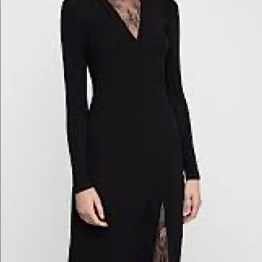 BCBG Black dress with lace detail Sz Large